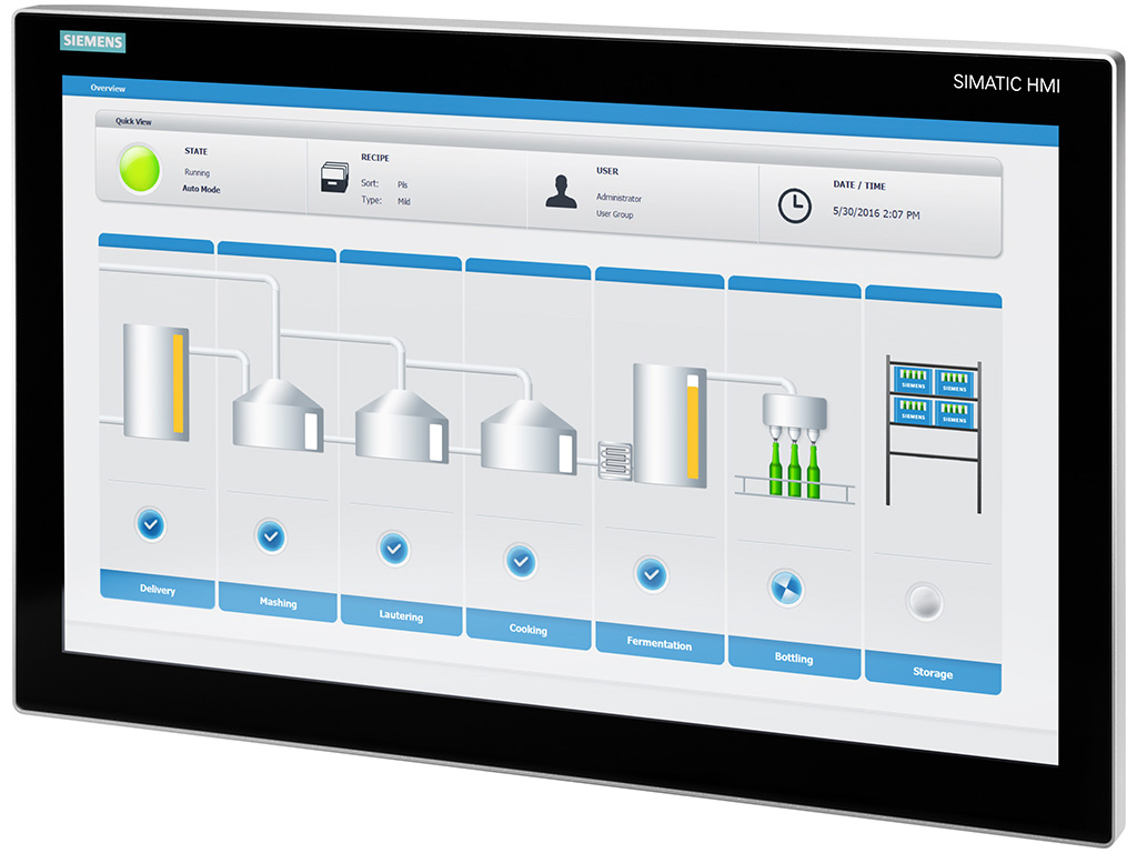 Màn hình công nghiệp cảm ứng đa điểm 22” (1920x1080 px) 24VDC 6AV7466-8MA10-0AX0