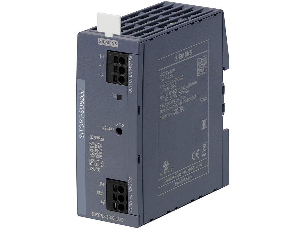 Bộ nguồn 24VDC/2.5A (120-230VAC/DC) SITOP PSU6200 6EP3332-7SB00-0AX0