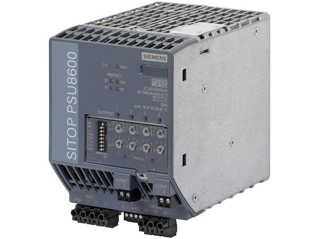 Bộ nguồn 24VDC/20A/4x5A (400-500VAC) SITOP PSU8600 6EP3436-8MB00-2CY0