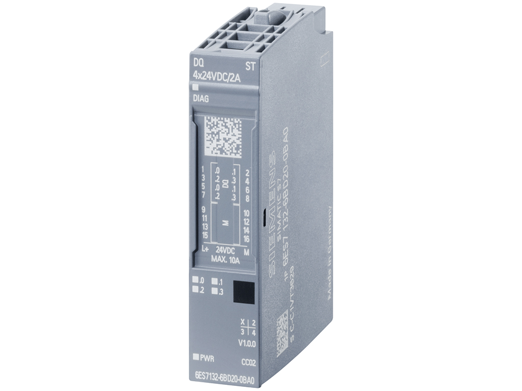 DQ 4x24 VDC/2A ST SIMATIC ET 200SP 6ES7132-6BD20-0BA0