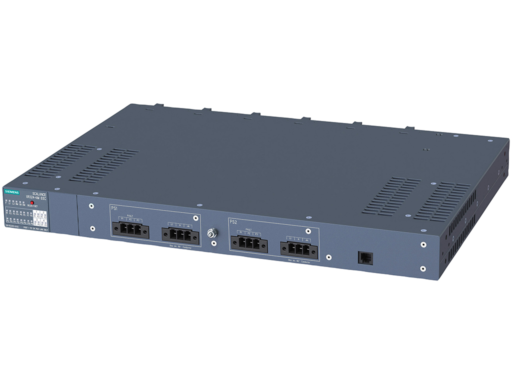 Switch công nghiệp 16 cổng RJ45 10/100/1000 Mbit/s + 4 cổng 100/1000 Mbit/s (cổng mô-đun/điện/quang) SCALANCE XR324-4M EEC Managed & Layer 2 6GK5324-4GG10-4JR2