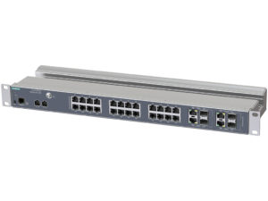 Switch công nghiệp 24 cổng RJ45 10/100 Mbps + 4 cổng 1000 Mbps (cổng điện/quang) SCALANCE XR328-4C WG Managed & Layer 2 6GK5328-4FS00-2RR3